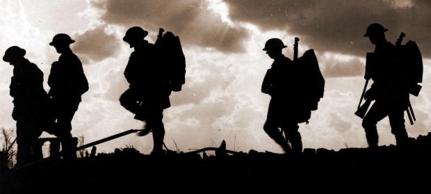 World War One Soldiers Silhouette